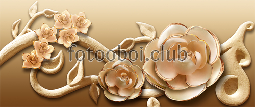 цветы, цветок, роза, розы, узоры, 3д, 3d, стереоскопические 